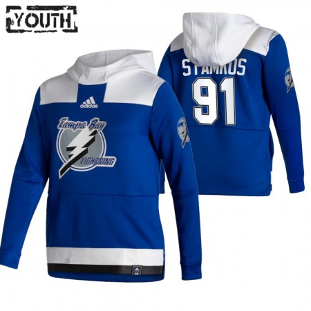 Lapsille NHL Tampa Bay Lightning Steven Stamkos 91 2020-21 Reverse Retro Pullover Hooded Sweatshirt